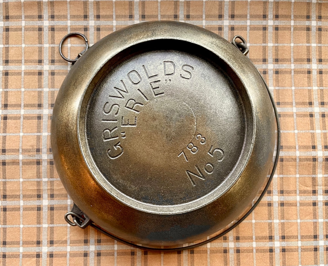 Rare Griswolds Erie 5 Cast Iron Nickel Plated Scotch Bowl Etsy