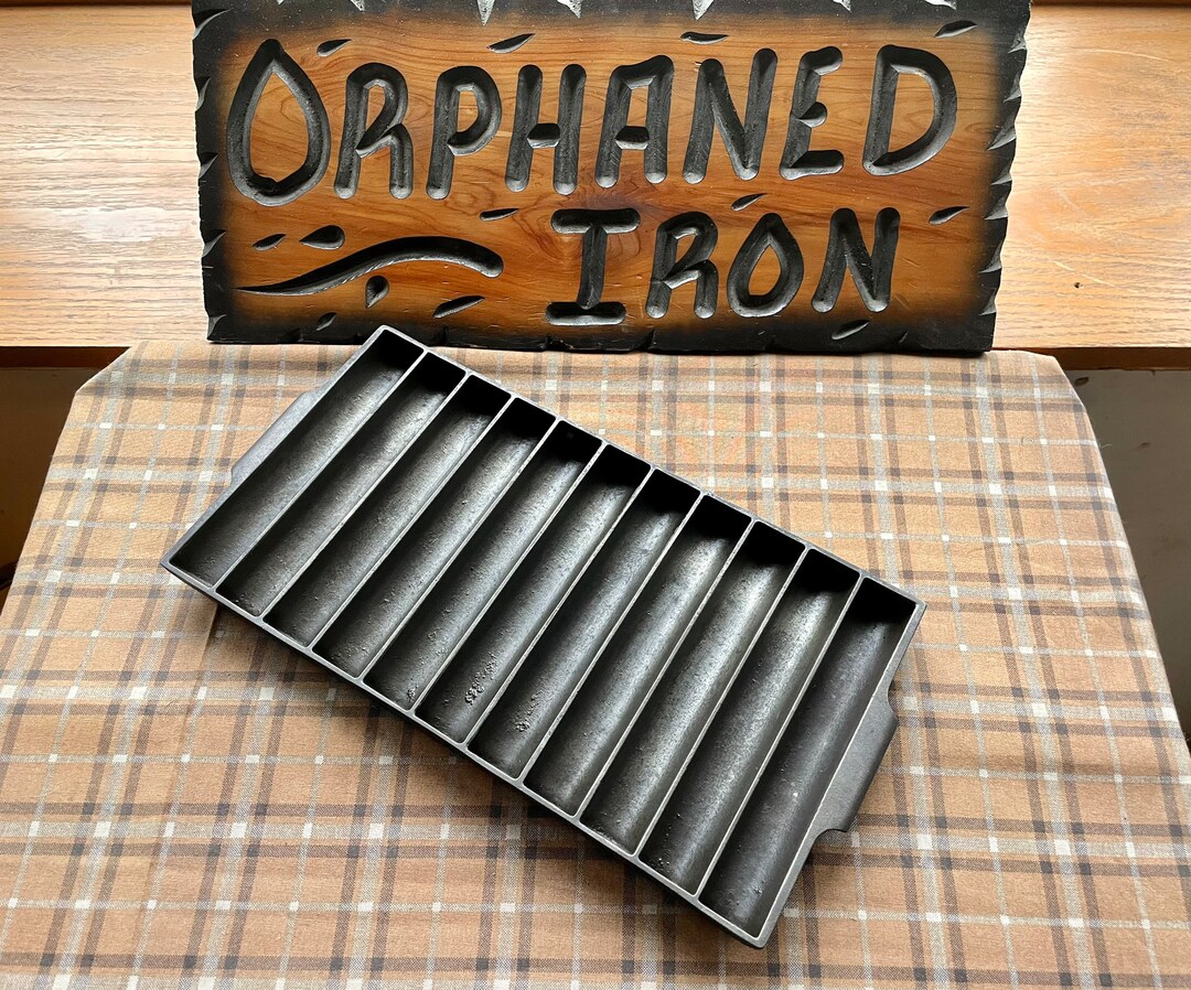 Vintage Unmarked Cast Iron Breadstick Pan Etsy