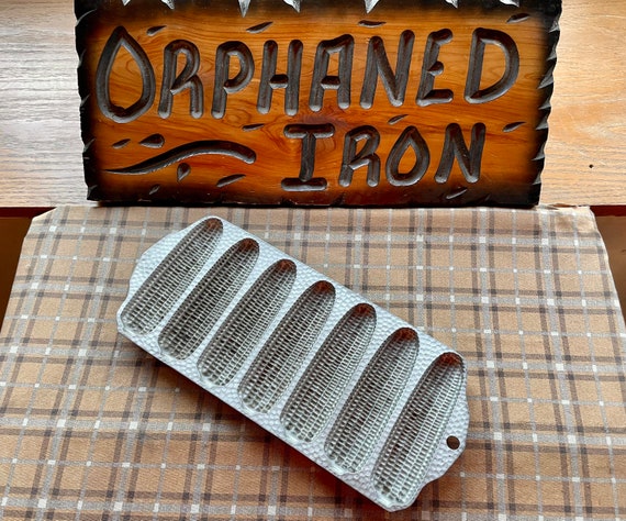 RARE Griswold Hammered Nickel Plated Cornstick Cornbread Pan Etsy Canada