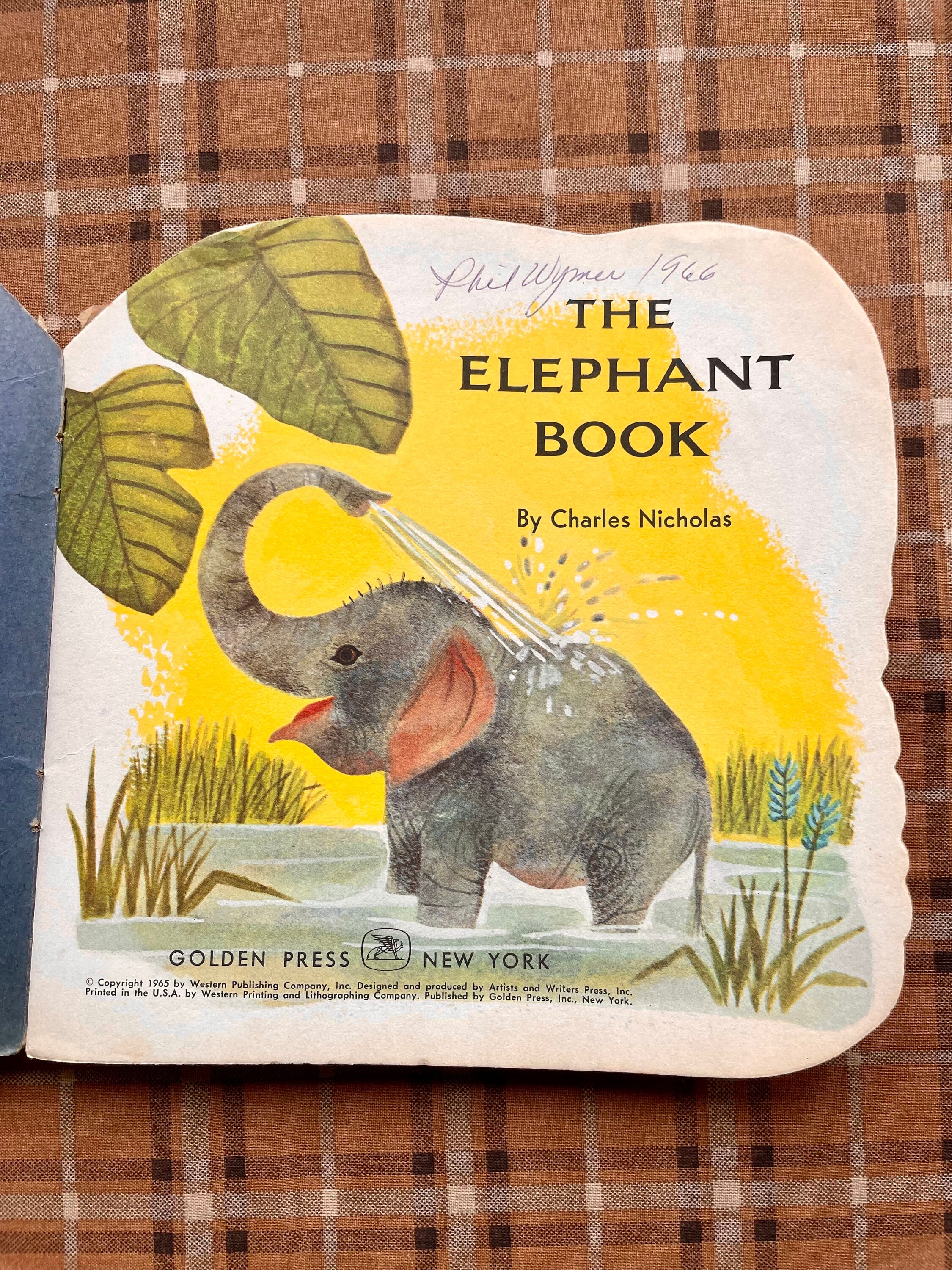 The Elephant Book Vintage Golden Shape Children's Book - Etsy