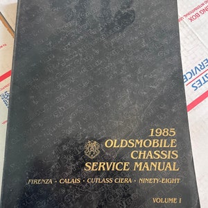 1985 Oldsmobile Chassis Shop Service Manual Volume One