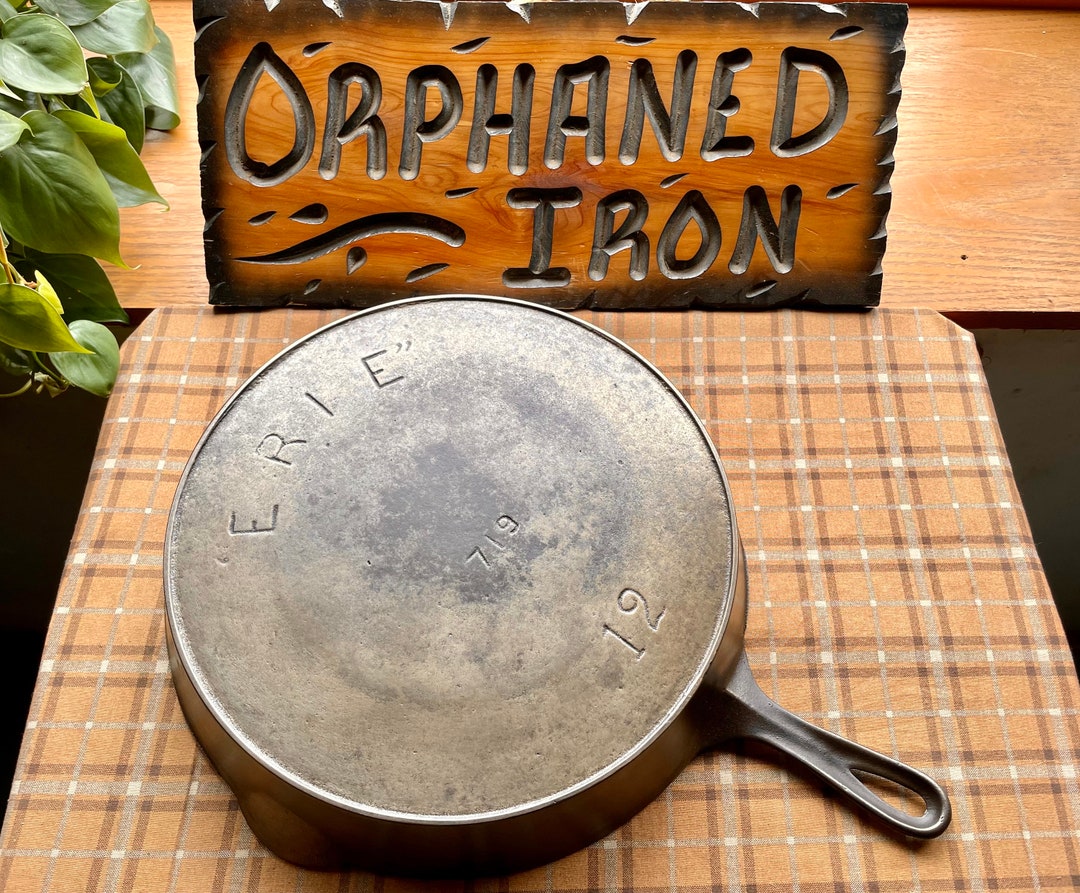 Rare Pregriswold 12 Erie Cast Iron Skillet Etsy