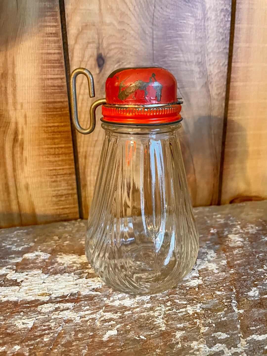 Vintage Walnut Glass Nut Grinder Etsy