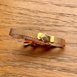 Vintage Masonic Adjustable “Belt” Square and Compass Tie Bar Clip