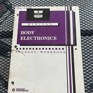 1995 Chrysler Corp ASE Minivan Body Electronics Student Workbook