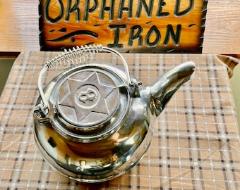 【ロゴ無し】ジョン・ライト John Wright ビンテージ　鋳鉄製 ケトル Vintage John Wright Cast Iron Kettle,antique Cast Iron Cookware