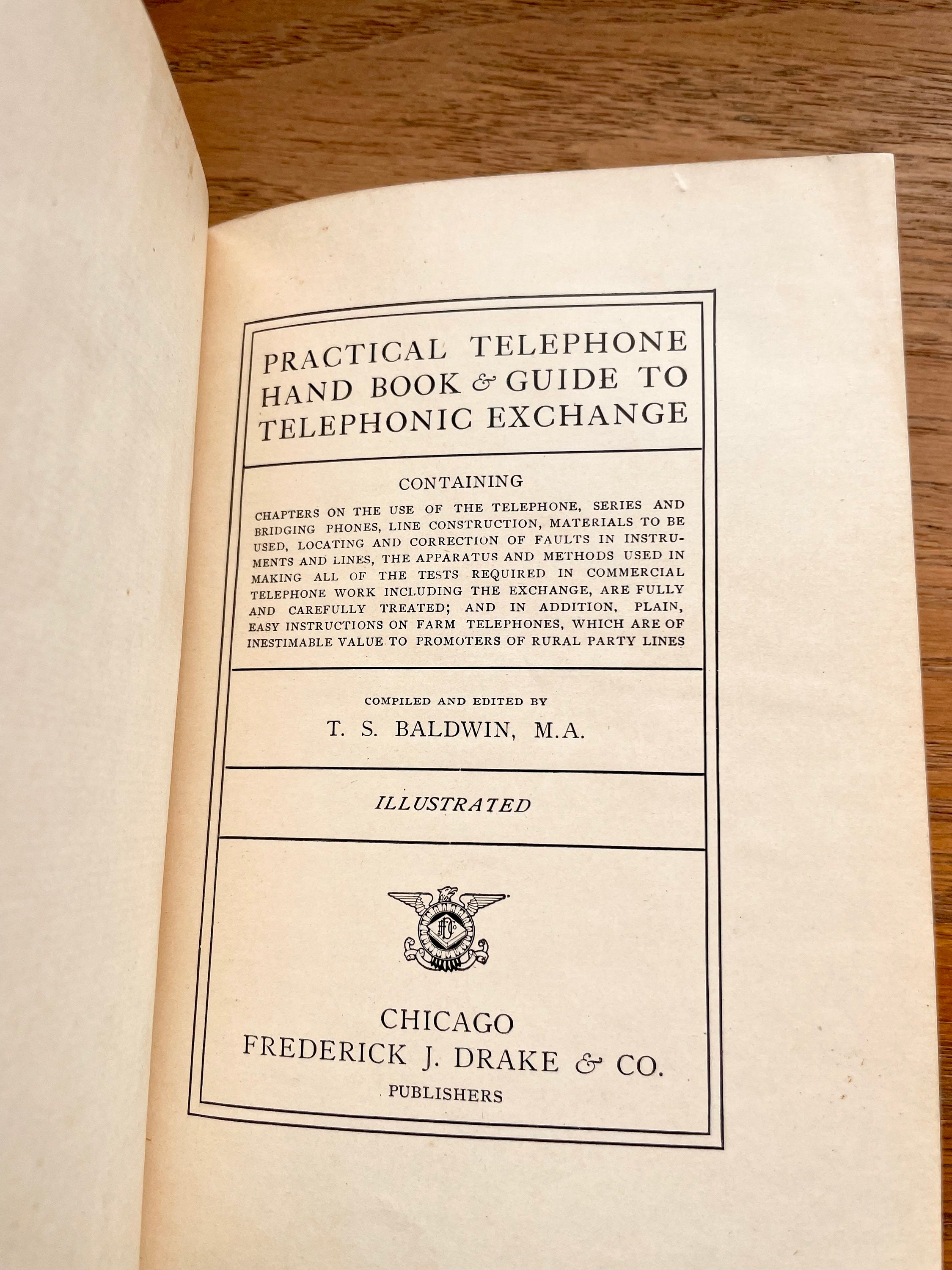 Practical Telephone Handbook and Guide to Telephone Exchange Book - Etsy