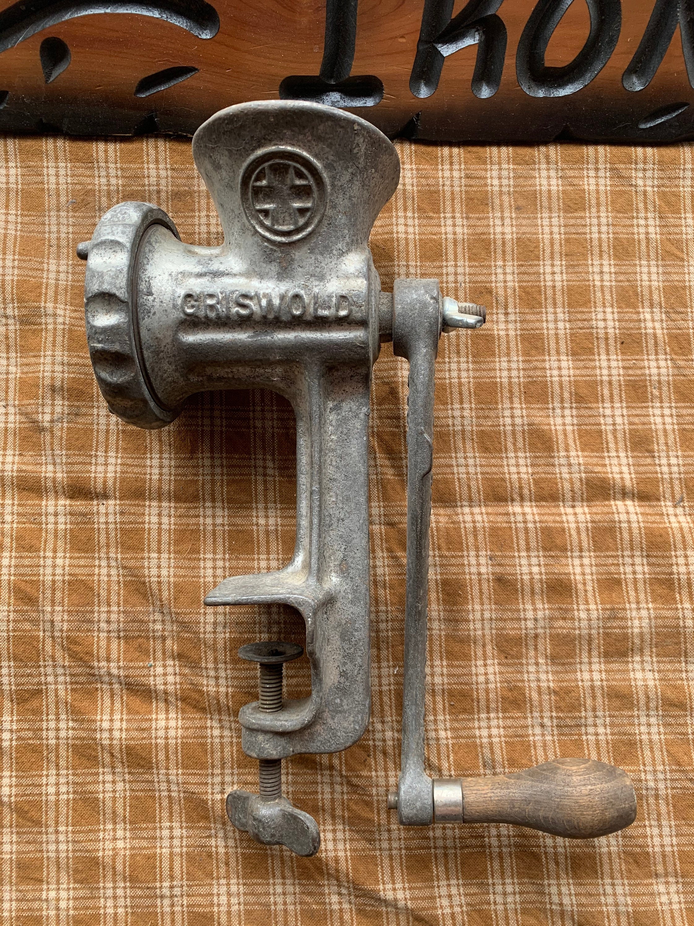Griswold Cast Iron Meat Grinder Etsy