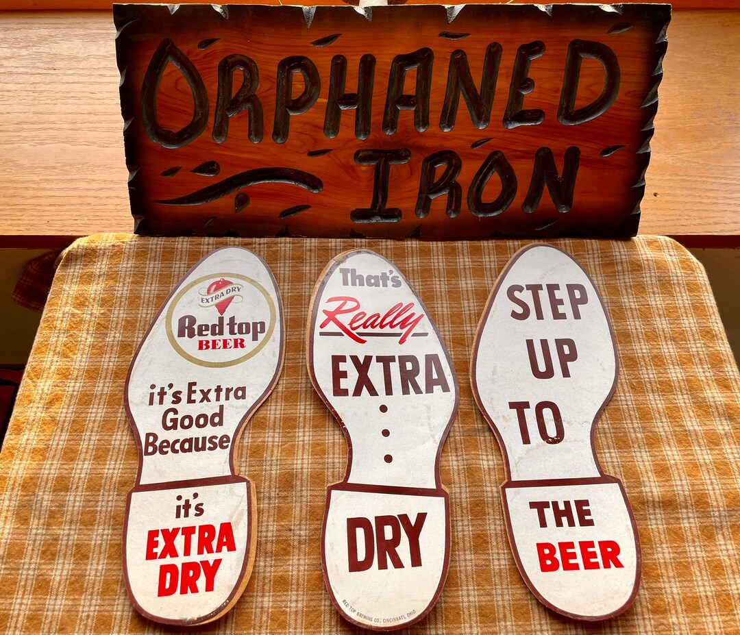 Vintage Red Top Beer Floor Decal Advertisements Etsy