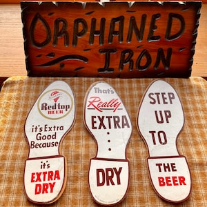Vintage Red Top Beer Floor Decal Advertisements