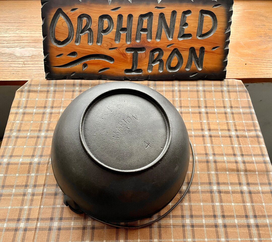 Rare Marion 4 Arc Logo Cast Iron Scotch Bowl Etsy