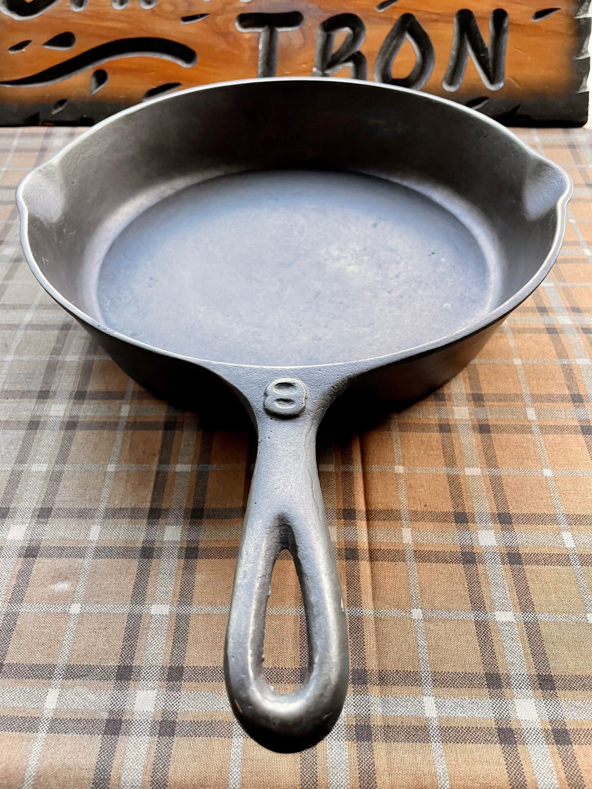 G.M. 8 Initial Cast Iron Skillet 