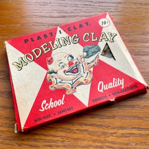 Vintage Plast-I-Clay School Quality Modeling Clay New in Box