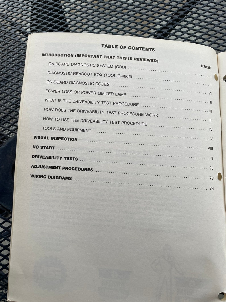 Driveability Form.pdf 1985 Chrysler 2.2L Turbo Engine Driveability Test Procedure Service ...