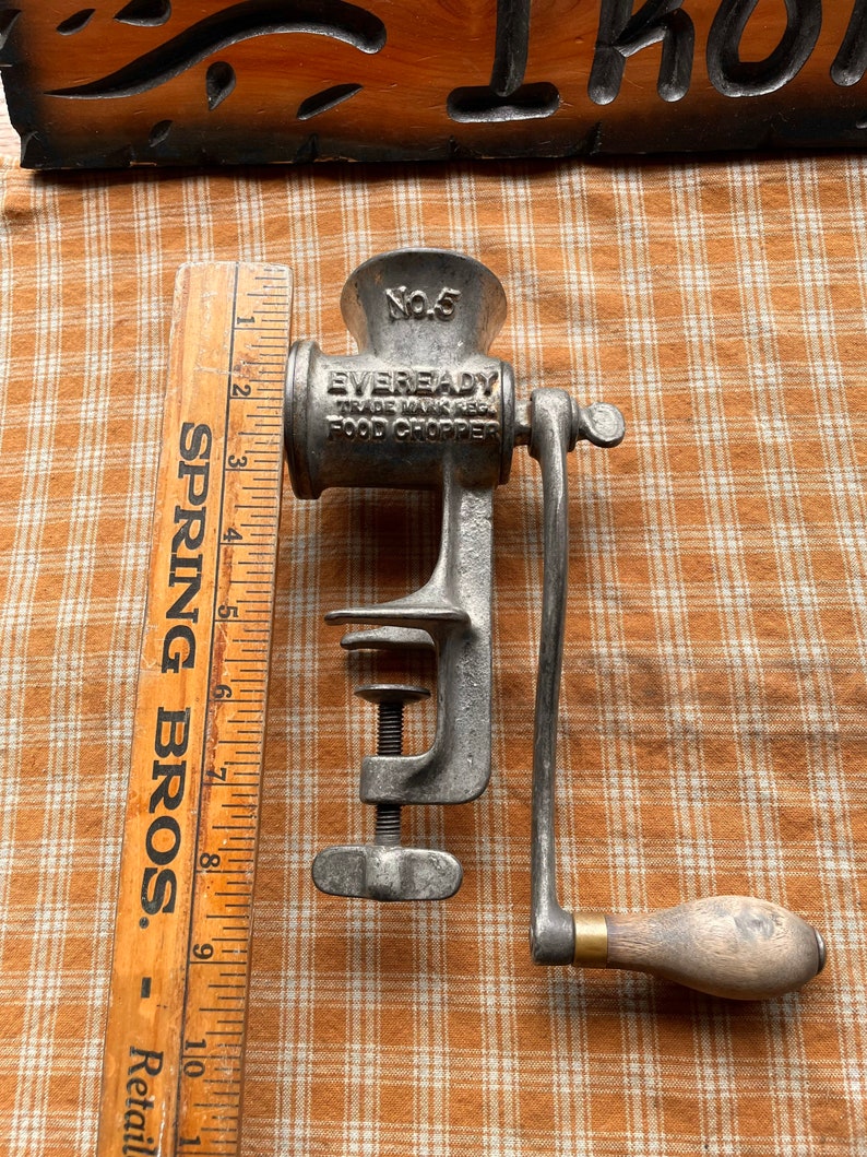 Eveready 5 Cast Iron Food Chopper Meat Grinder - Etsy