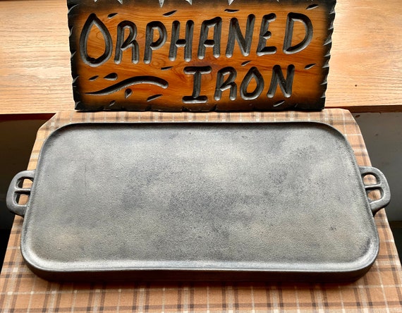 Vintage Lodge 9 Long Griddle Cast Iron 