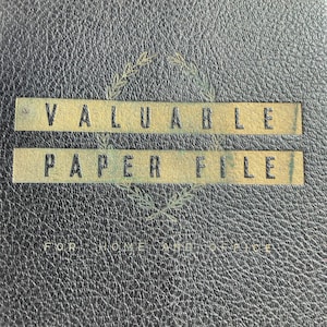 Vintage Valuable Paper File Receipts Ledger Book