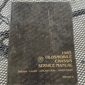 1985 Oldsmobile Chassis Shop Service Manual Volume Two