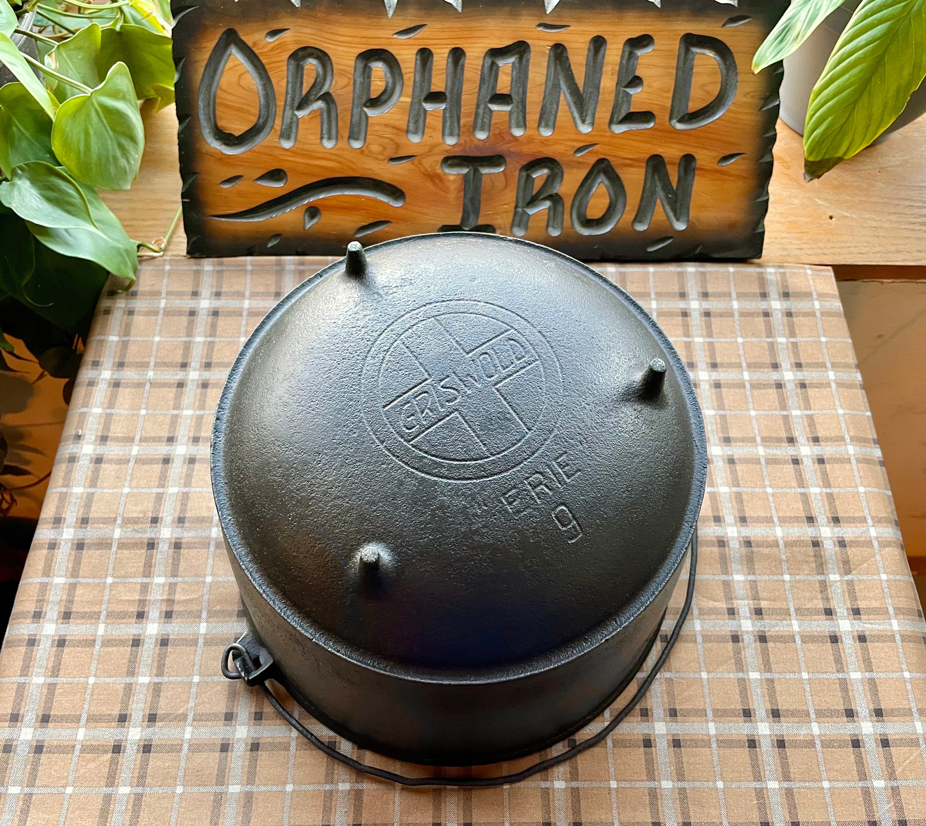 Rare! Griswold Slant Erie Logo #9 Bean Pot Cast Iron Kettle - Etsy