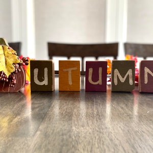 Autumn Blocks,Autumn Decor,Fall Decor,Farmhouse Decor,Harvest Decor,Pumpkin Decor,Home Decor,Autumn Sign,Mantel Decor,Fall Table Centerpiece