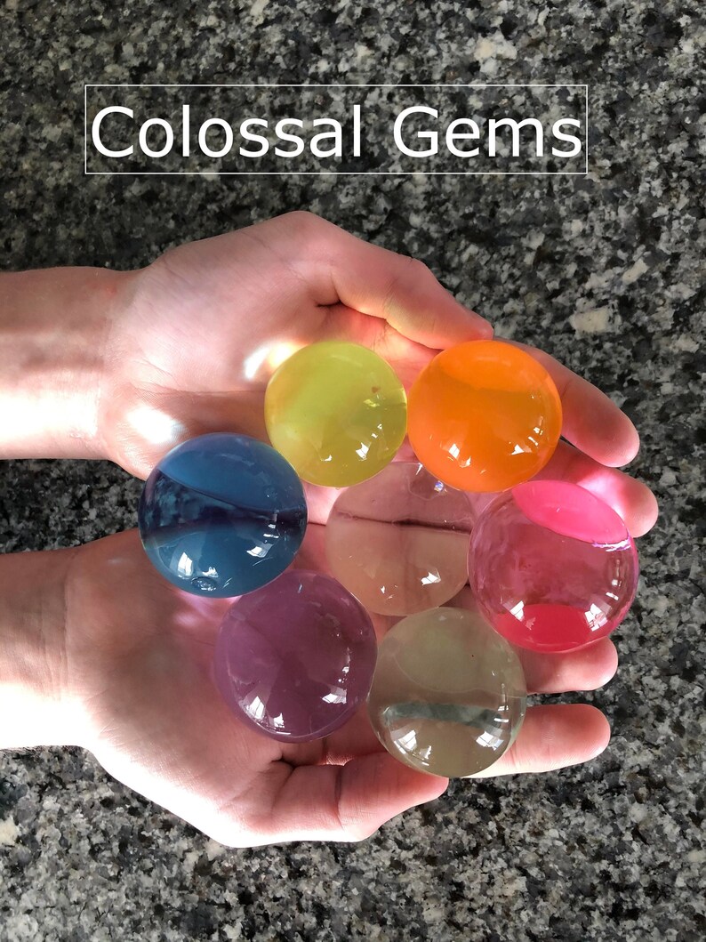 60 Colossal huge Water Beads 60glarge Water Beadssensory Etsy