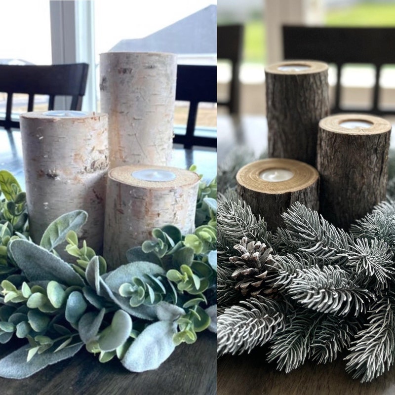 Wood Candle Holders - Etsy