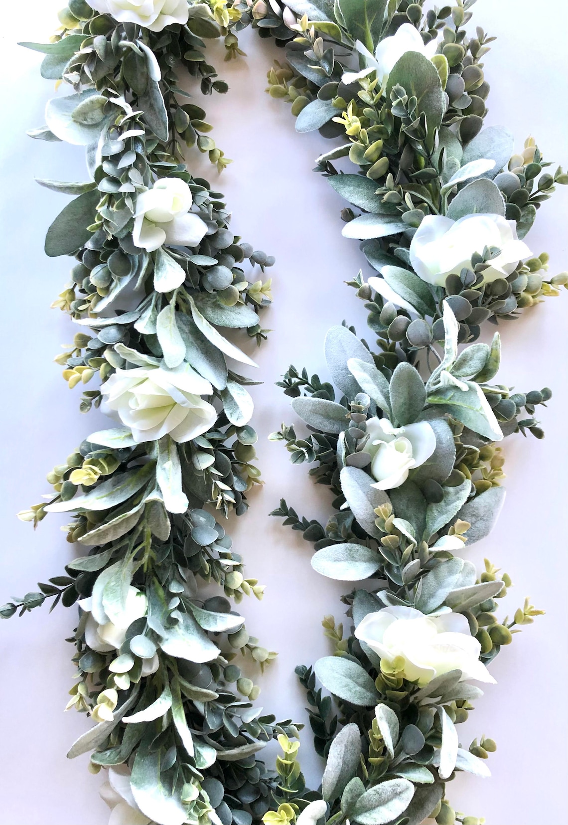 Lambs Ear & Eucalyptus Garland and Wreaths W/ Flowers Etsy