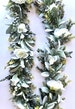 Lambs Ear & Eucalyptus Garland and Wreaths w/ Flowers Pips,Wedding Centerpiece,Lantern Decor, Greenery,Table Runner,Mantel Garland,Strand 