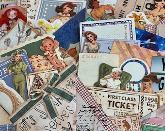 Mystery Ephemera Bundle: 20 Vintage Mixed Media Supplies for Junk Journaling