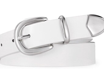 Vintage Puma Leather Belt: Distressed White Riveted Buckle  display picture 3