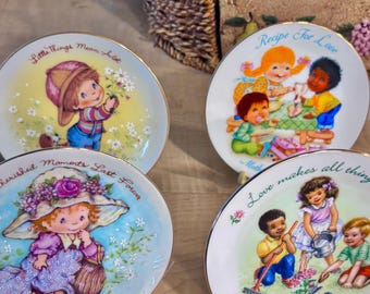 Charming Collectible Decorative Plates Set of 4