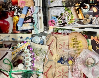 Mystery Scrap Pack: Vibrant DIY Junk Journal Kit, 100 Piece
