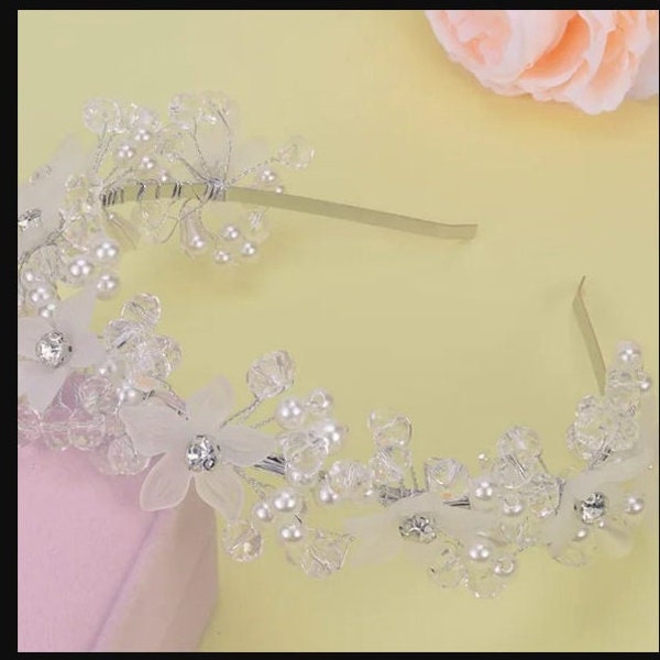 Flower Girl Headpice Crystal Bridal Headband for Wedding Flower Headband