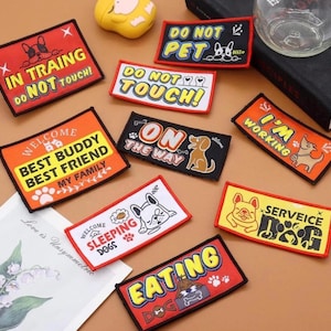Service Dog Patch Set 9 pcs dog patches for harness in different styles