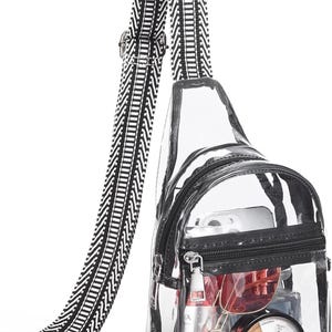 Clear Bag Stadium Approved Sling Bag for Women - Concerts, Sports, Festivals