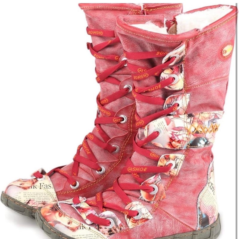 Size 35 Gypsy Boots - Watery Colours