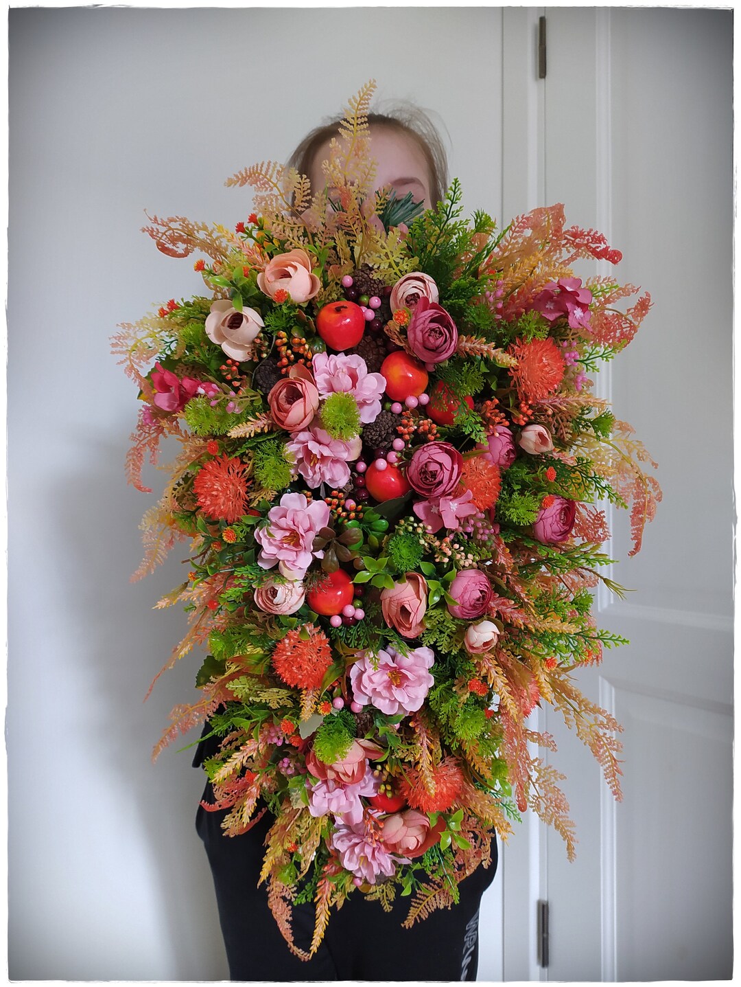 Luxury Large Summer Autumn Front Door Swag, Fall Door / Wall ...