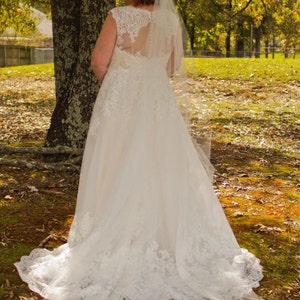 Chapel cathedral veil, white, diamond white, ivory, light ivory