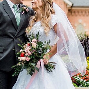 Fingertip veil, short wedding veil, etsy wedding veil