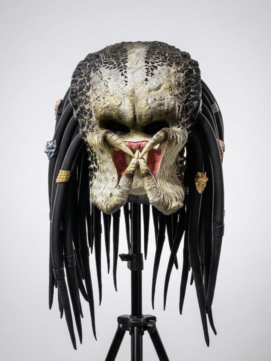 Handmade Alien Hunter Latex Mask With Dreadlocks | Sci-fi Creature ...