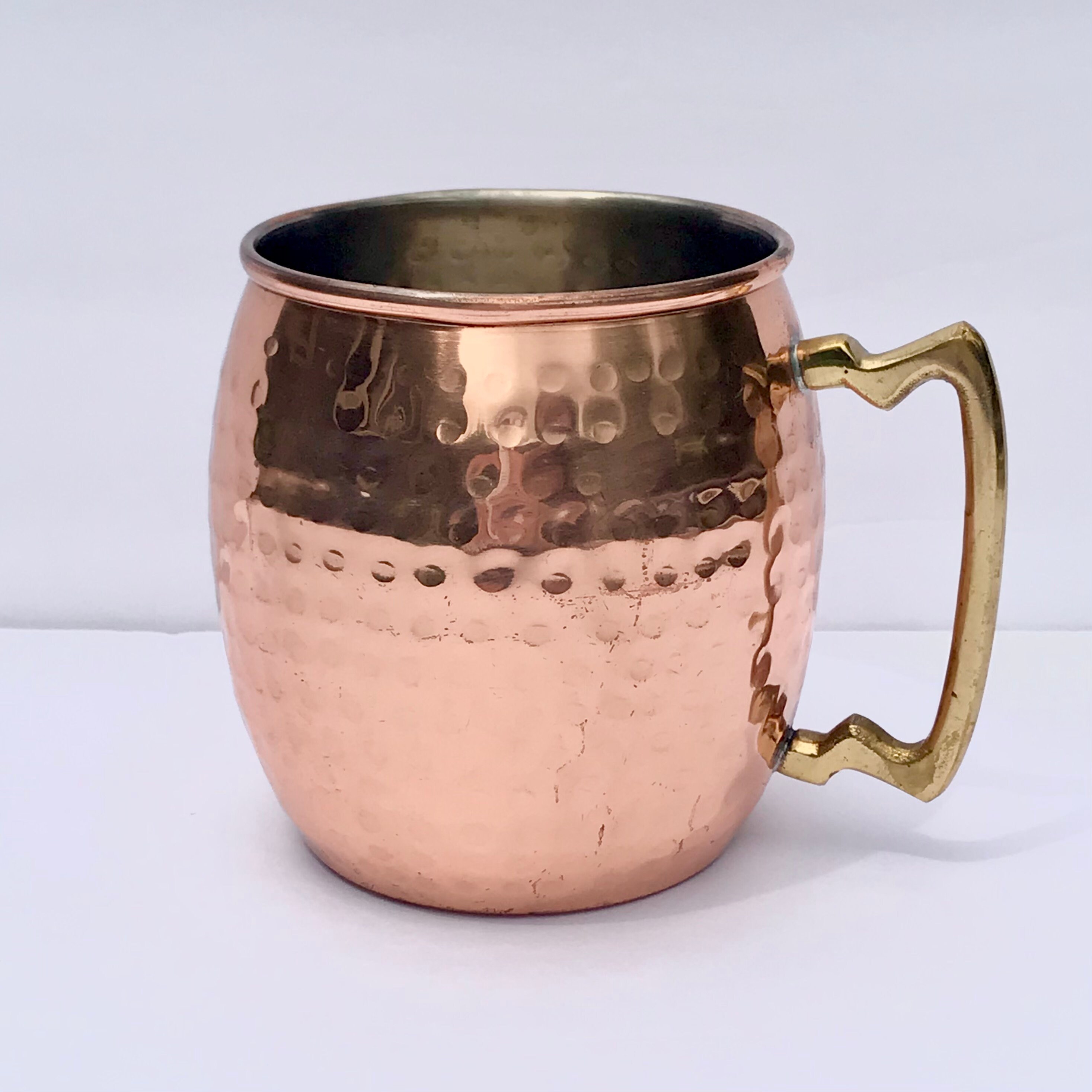 Vintage Copper and Brass Mug Hammered Genuine Copper Mug Etsy