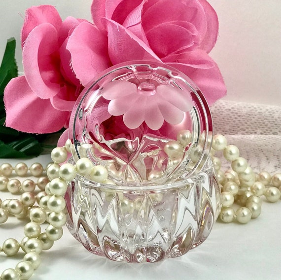 Crystal Trinket Box 24 Cut Lead Crystal Ring Box Princess Etsy