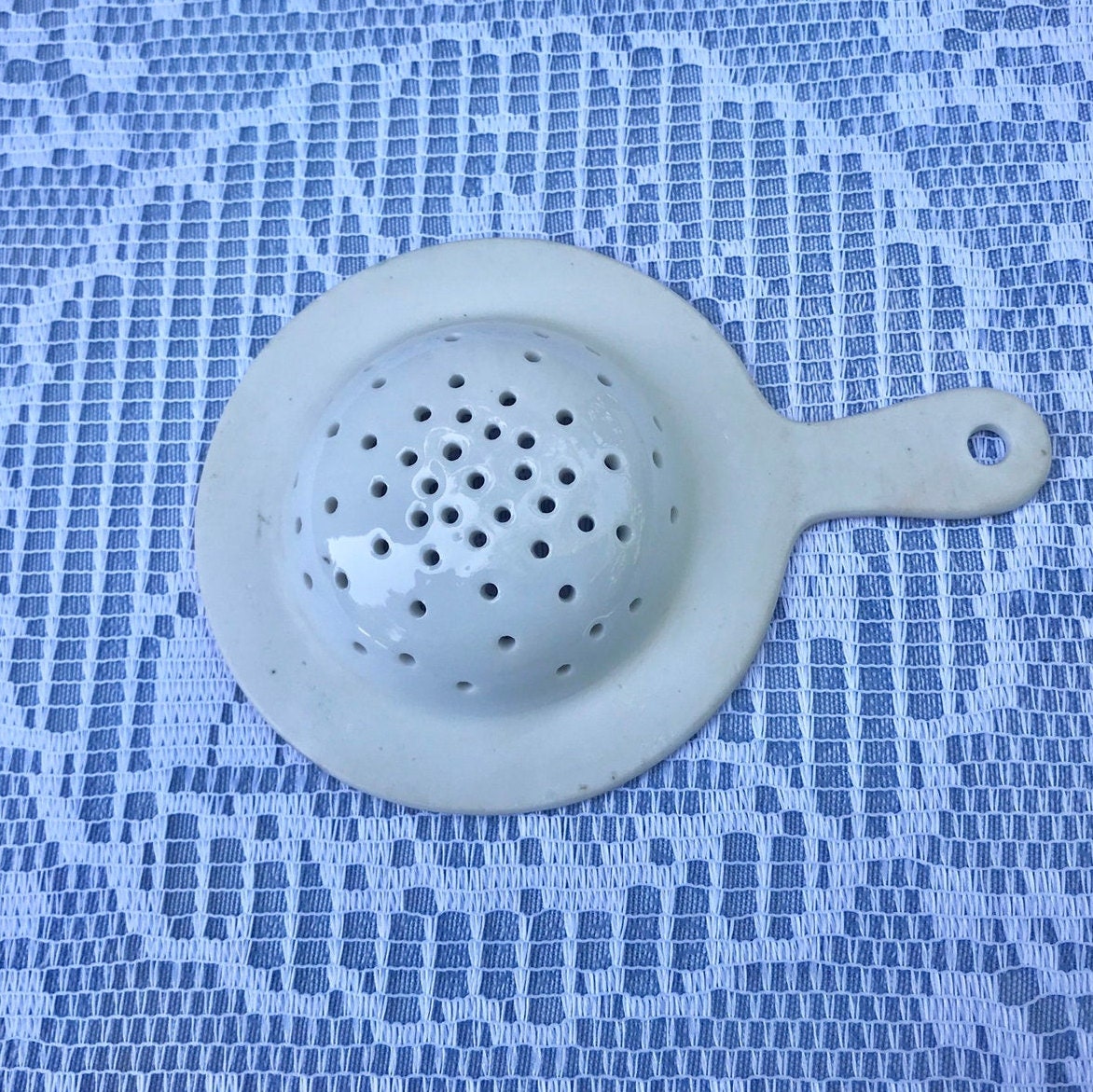 Floral Tea Strainer Unmarked Nippon Hand Painted Colorful Etsy