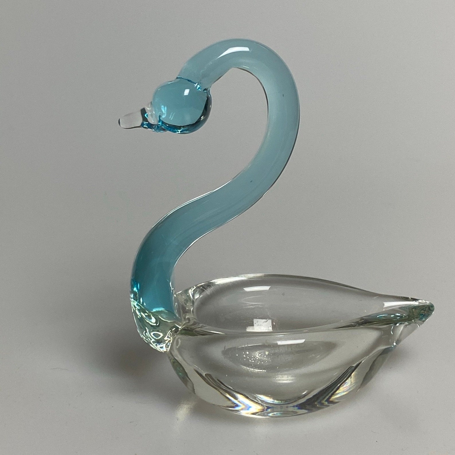 Vintage Murano Glass Blue Swan Trinket Dish Personal Ashtray Etsy Israel