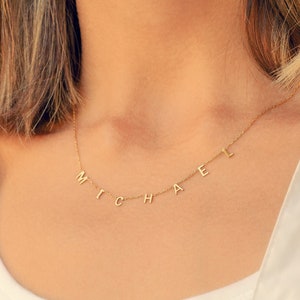 Name Necklace, Personalized Necklace, Minimalist Look, Mothers Day Gift, Perfect gift for her, Birthday Gift