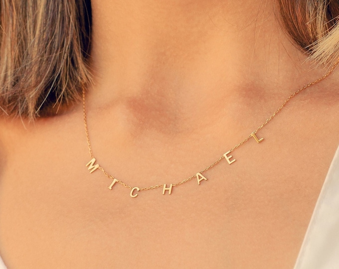 Name Necklace, Personalized Necklace, Minimalist Look, Mothers Day Gift, Perfect gift for her, Birthday Gift