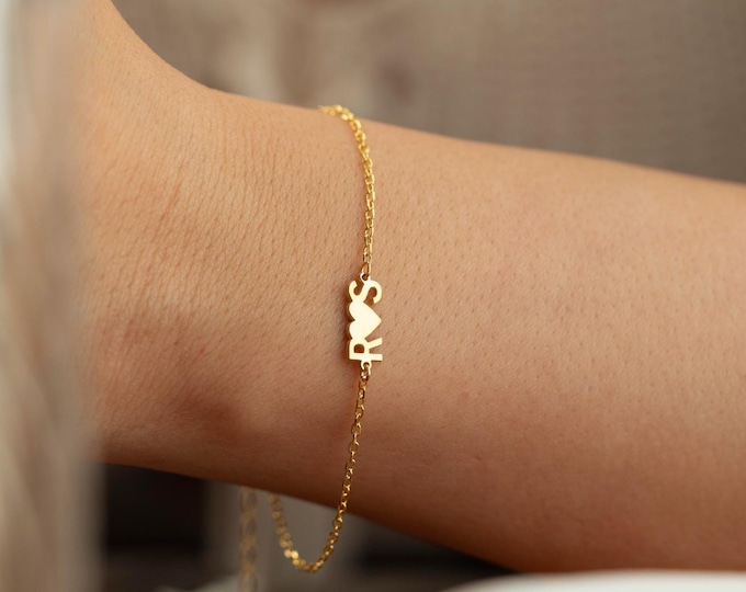 Attached Letters Bracelet