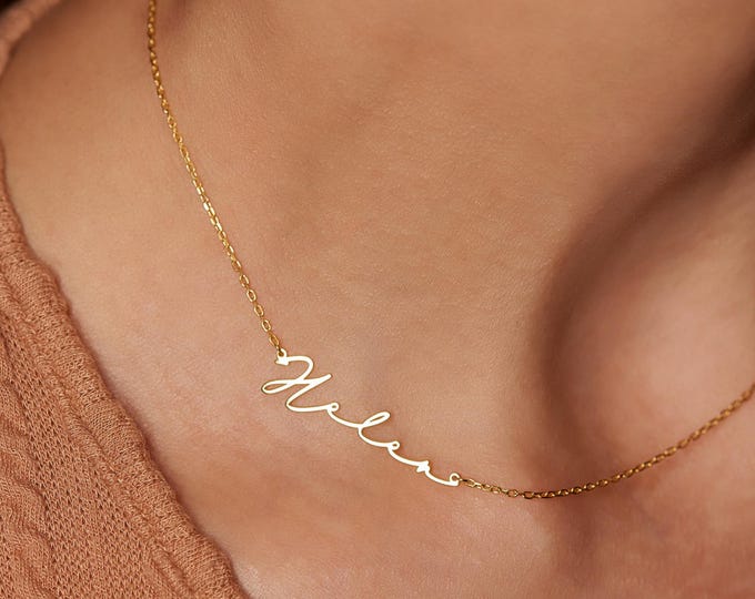 Personalized Name Necklace,  Custom Name Necklace Gift For Her, Mothers Day Gift, Christmas Gift, Personalized Nameplate Necklace for Mom