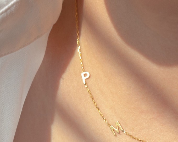 Personalized Sideways Necklace Gift for Mom - Holidays Gift - Perfect Necklace For Wife - Best Christmas Gift