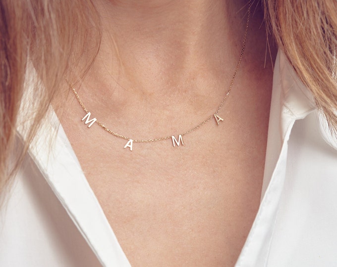 Mothers Day Gift - Personalized Name Necklace - Thanksgiving - Gifts for Mom - Minimalist - Wife Gifts - Birthday Gift - Bridesmaid Gift